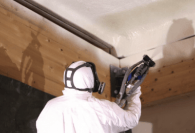 Video of the test of the new superinsulation ECO spray foam system