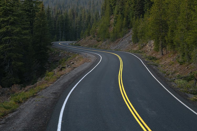 Acrylic resins for road marking paints on roads