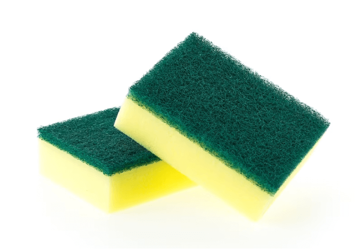 Adhesive systems for kitchen sponges